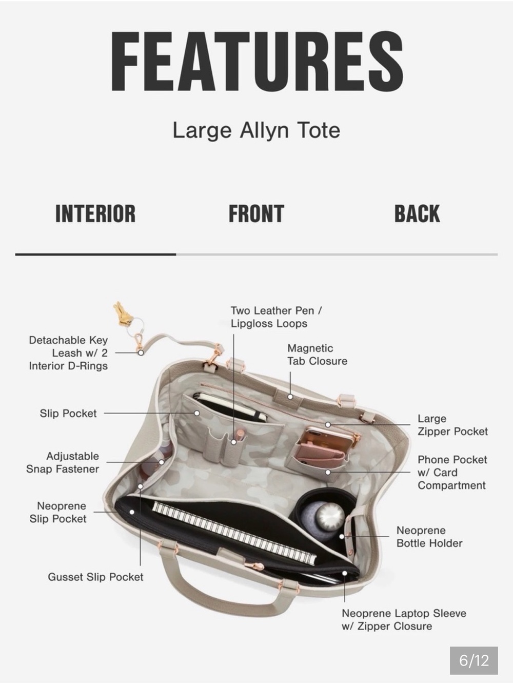 Dagne Dover Allyn Leather Tote - Picture 6 of 12